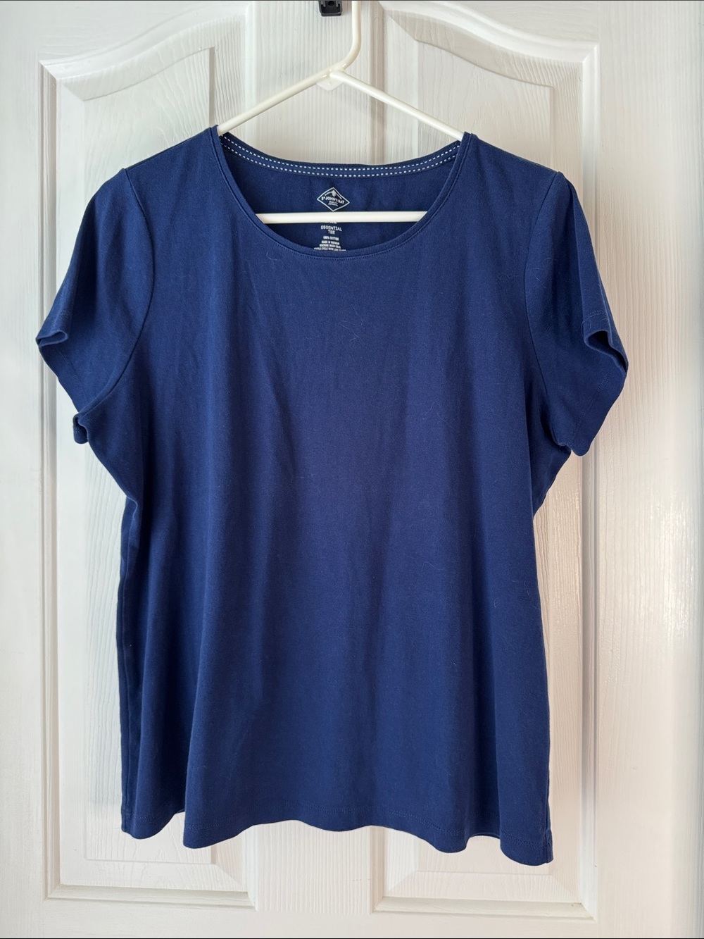 St. John's Bay Navy Short-Sleeve Scoop Neck Tee
